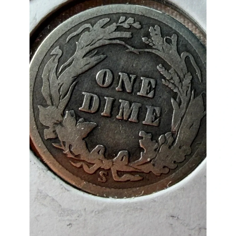 Lot of 4 US Barber Silver Dimes 1898-P 1900-S 1908-D 1915-S 90% Silver Coins